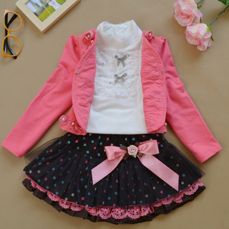 Ruffle Tracksuit kids clothes sets for Hooded Children